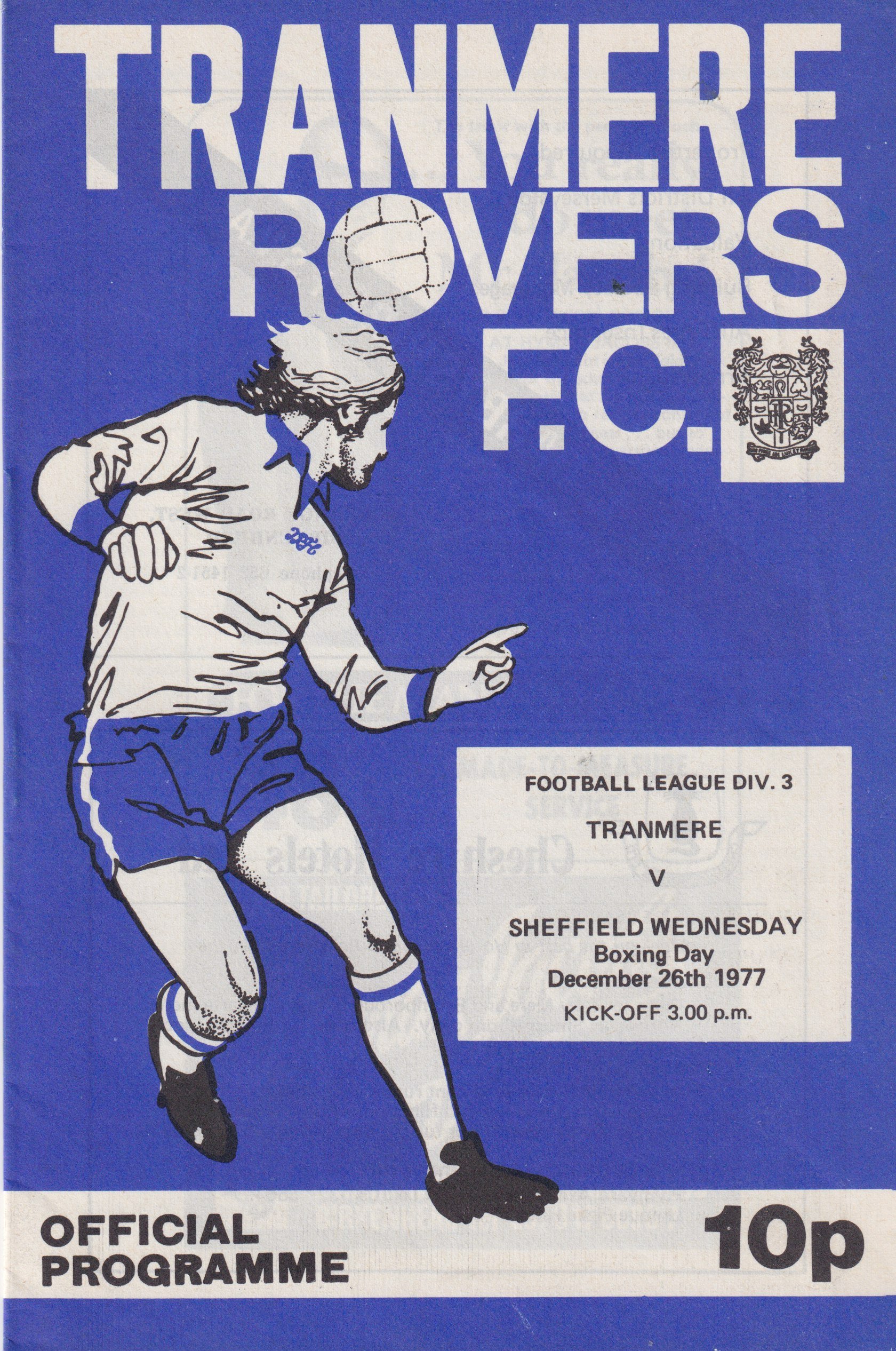 Tranmere Rovers v Sheffield Wednesday match programme